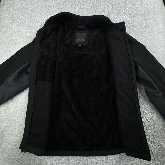 TUMI Soft Shell Fleece Lined Jacket Black Gray - Picture 5 of 10
